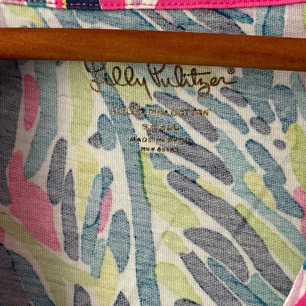 LILLY PULITZER ROSSMORE DRESS MULTI PALM READER SIZE SMALL - Picture 8 of 12